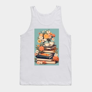 Books flowers and tea Tank Top